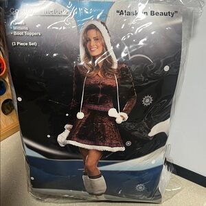 Brown Velvet Winter Costume Set